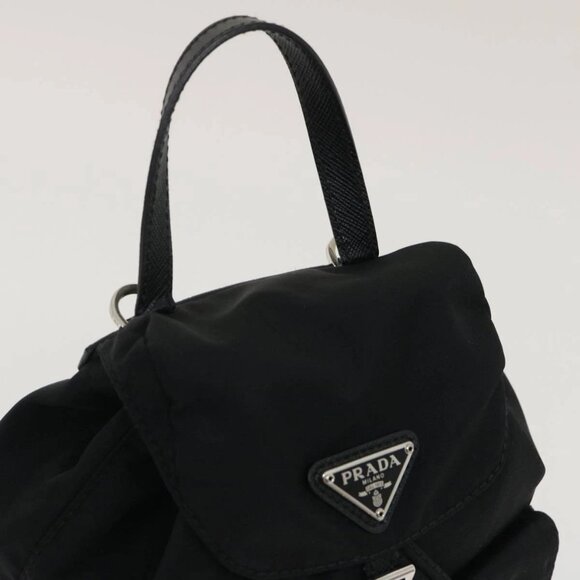 PRADA Chain Mini Shoulder Bag Nylon Black - Picture 6 of 16